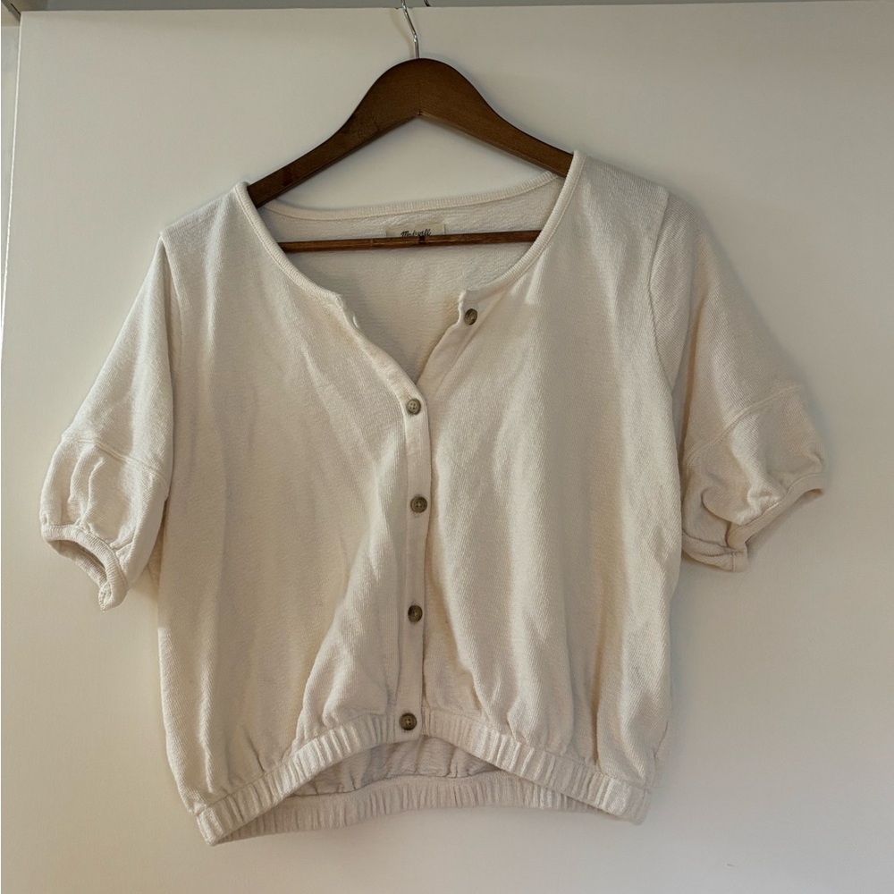 Madewell Soft Cream Knit Top